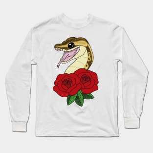 Happy Snake And Roses Long Sleeve T-Shirt